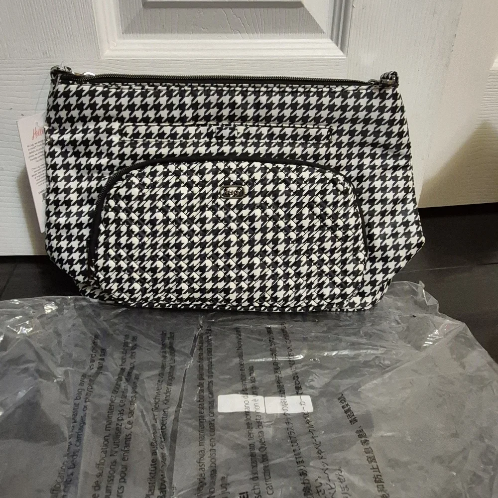 NWT Lug Samba 2 Houndstooth Crossbody Bag - Picture 1 of 8